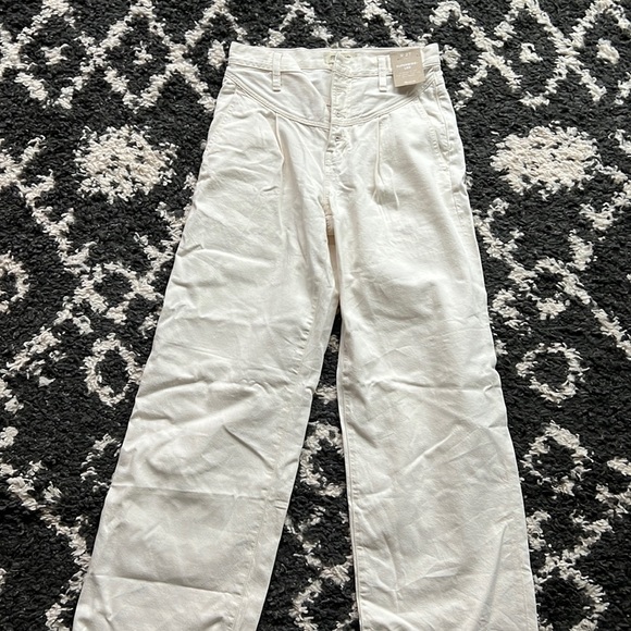 BRAND NEW WIDE LEG MADEWELL WHITE JEANS! - Picture 1 of 3
